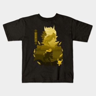 GENSHIN IMPACT ARATAKI ITTO NEGATIVE SPACE Kids T-Shirt